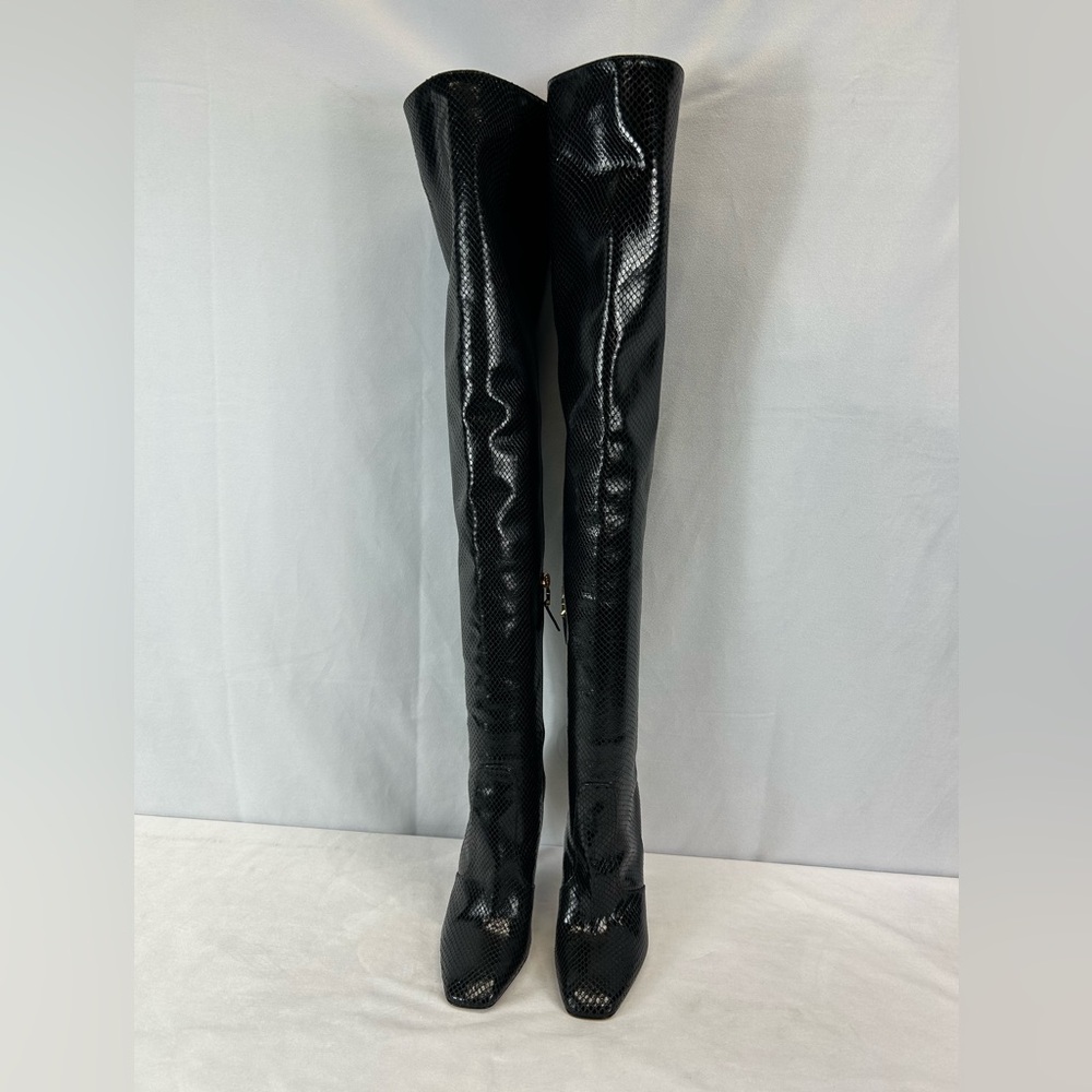 Tom Ford 105mm Glossy Python-Embossed Leather Ove… - image 4